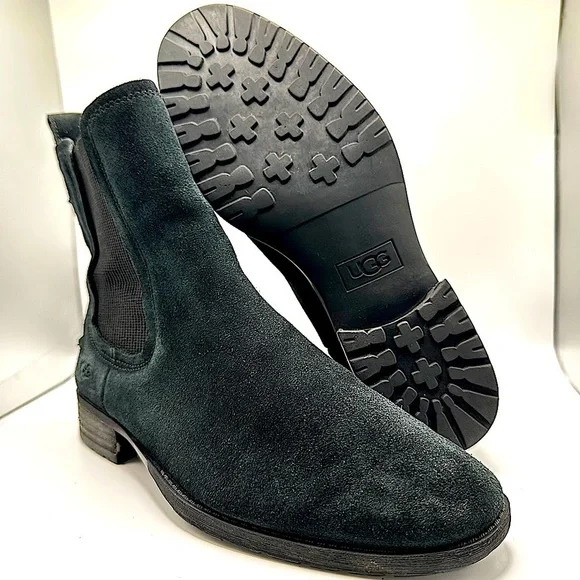 UGG Shoes Ugg Hillhurst Chelsea Boots Black Suede Sz 75 Poshmark